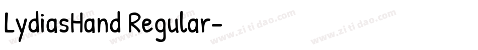 LydiasHand Regular字体转换